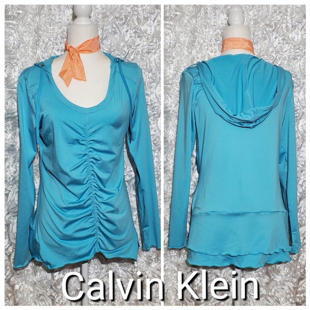 Calvin Klein women's active t-shirt  blue-solid